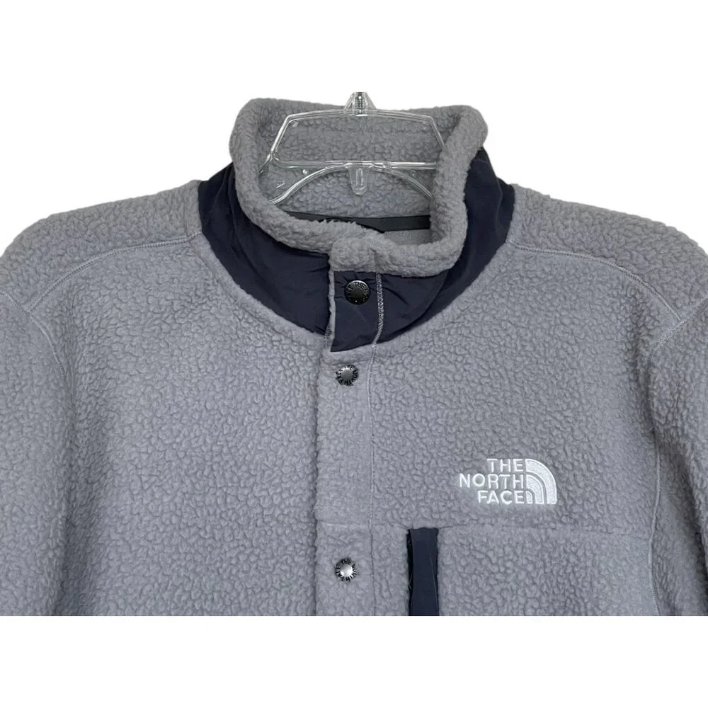 The NORTH FACE Parkview Mens Fleece Jacket Size Small Gray Deep Pile‎